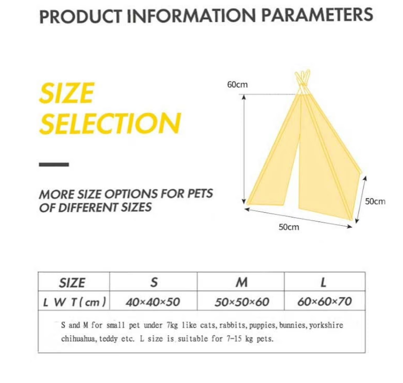 Canvas pet tent teepee house for small dogs indoors


Washable cushion included with canvas dog tent