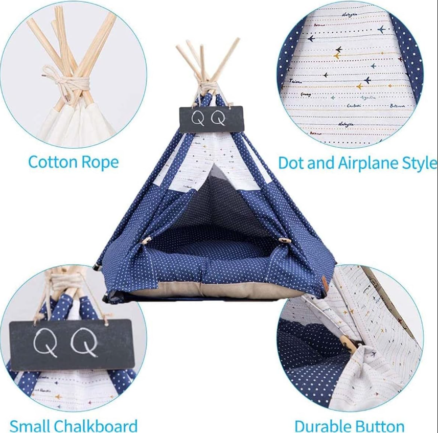 Canvas pet tent teepee house for small dogs indoors


Washable cushion included with canvas dog tent