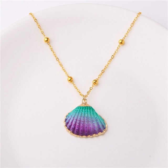 Boho Conch Shells Pendant Necklace
