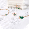 Image of Santa Claus  Necklace Snowflakes Eardrop