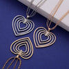 Image of Hollow Crystal Heart  Pendant Necklace