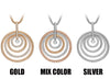 Image of Fashion Design 4 Circles Big Pendant Necklace