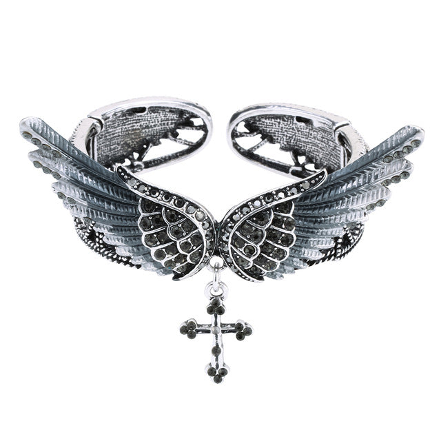Wings Cross Stretch Bracelet