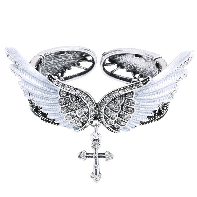 Wings Cross Stretch Bracelet