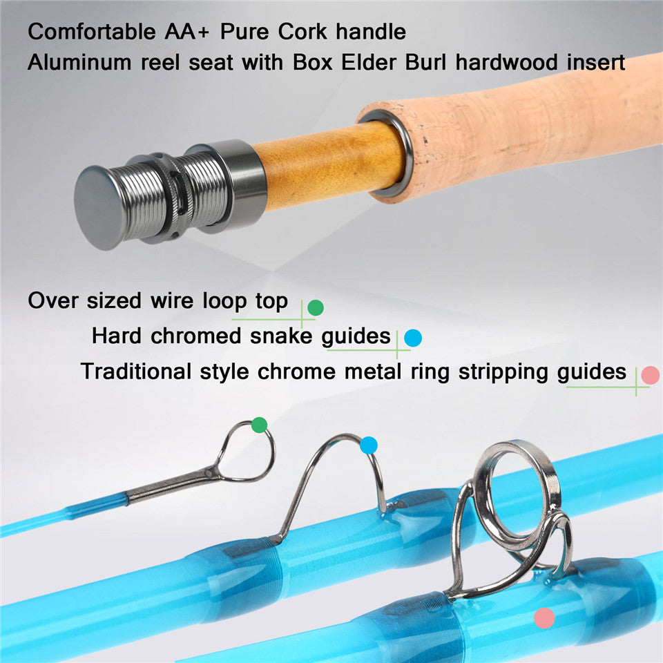 HQ - 5wt/6wt-Fiberglass Fishing Rod+Cordura Tube